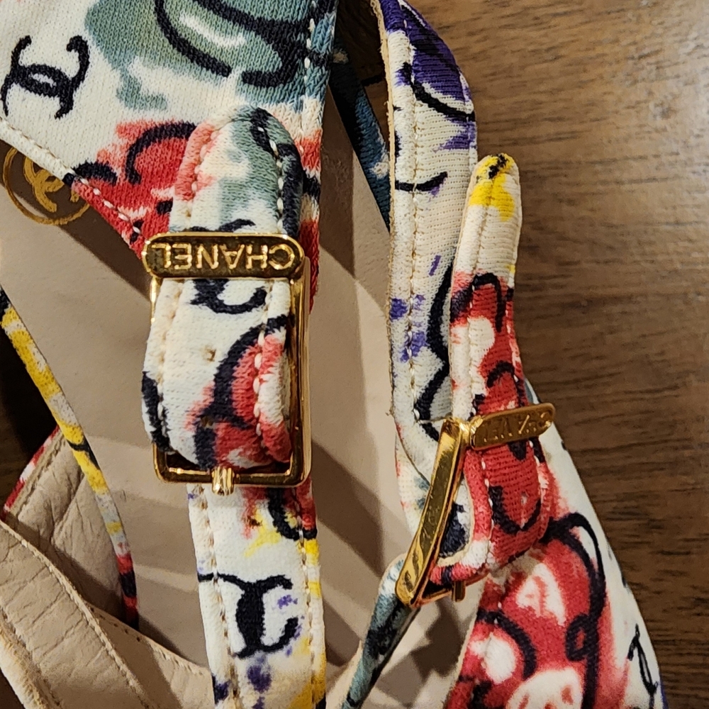 Vintage Chanel Floral Heels Size 37 - Picture 14 of 14